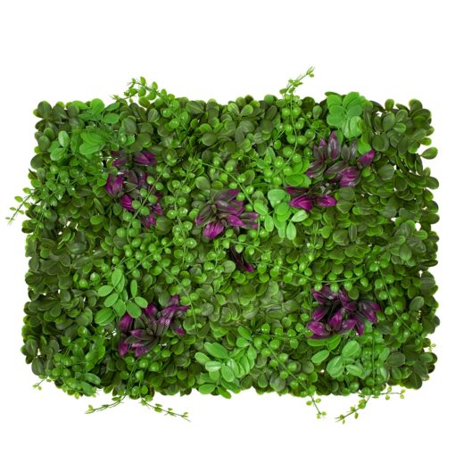 GloboStar® 78423 Συνθετικό Πάνελ Φυλλωσιάς – Κάθετος Κήπος Ζεβρίνα – Τριφύλλι – Πεπερόμια Μ60 x Υ40 x Π7cm