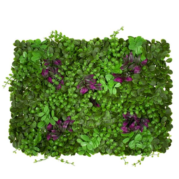 GloboStar® 78423 Συνθετικό Πάνελ Φυλλωσιάς – Κάθετος Κήπος Ζεβρίνα – Τριφύλλι – Πεπερόμια Μ60 x Υ40 x Π7cm