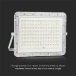 LED Ηλιακός Προβολέας 20W με Τηλεχειριστήριο V-TAC Λευκός IP65 1800lm Ψυχρό Λευκό 6400K – 7845