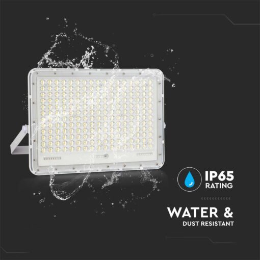 V‑TAC 7848 Ηλιακός Προβολέας LED 20W 4000K 2600lm 20000mAh 30W Panel Τηλεχειριστήριο Λευκό IP65