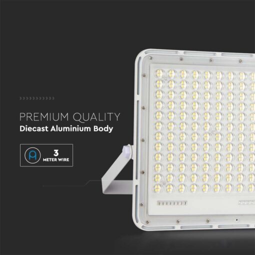 V‑TAC 7848 Ηλιακός Προβολέας LED 20W 4000K 2600lm 20000mAh 30W Panel Τηλεχειριστήριο Λευκό IP65