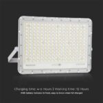 V‑TAC 7848 Ηλιακός Προβολέας LED 20W 4000K 2600lm 20000mAh 30W Panel Τηλεχειριστήριο Λευκό IP65