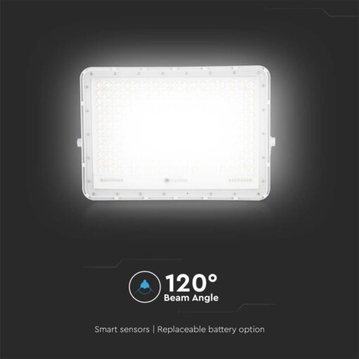 V‑TAC 7848 Ηλιακός Προβολέας LED 20W 4000K 2600lm 20000mAh 30W Panel Τηλεχειριστήριο Λευκό IP65