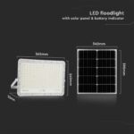 LED ηλιακός προβολέας 30W ψυχρό λευκό 6400K με λευκό σώμα και χειριστήριο V-TAC – 7847