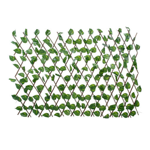 GloboStar® Artificial Garden GOLDEN POTHOS 78496 Πτυσσόμενη Πέργκολα Τεχνητής Φυλλωσιάς – Κάθετος Κήπος Σύνθεση Πόθος Μ110 x Π10 x Υ120cm (min) Μ310 x Π10 x Υ45cm (max)