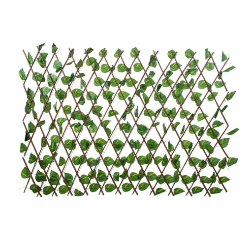 GloboStar® Artificial Garden GOLDEN POTHOS 78496 Πτυσσόμενη Πέργκολα Τεχνητής Φυλλωσιάς – Κάθετος Κήπος Σύνθεση Πόθος Μ110 x Π10 x Υ120cm (min) Μ310 x Π10 x Υ45cm (max)