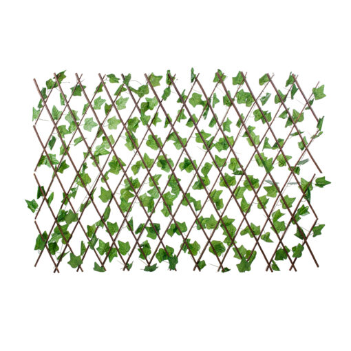 GloboStar® Artificial Garden IVY 78497 Πτυσσόμενη Πέργκολα Τεχνητής Φυλλωσιάς – Κάθετος Κήπος Σύνθεση Κισσός Μ110 x Π10 x Υ120cm (min) Μ310 x Π10 x Υ45cm (max)