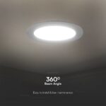 3W LED Panel V-TAC SAMSUNG Chip Χωνευτό Κυκλικό Φ9cm 330lm 3000K V-TAC – 78551