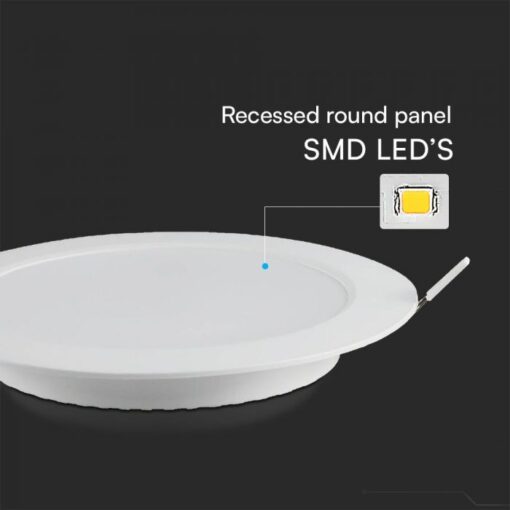 24W LED SAMSUNG Chip Panel Στρογγυλό Φ290 Χωνευτό 2500lm 3000K VTAC – 78671