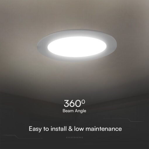 24W LED SAMSUNG Chip Panel Στρογγυλό Φ290 Χωνευτό 2640lm 6500K VTAC – 78691