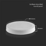LED Panel Επιφανειακό Στρογγυλό 6W Φ120 V-TAC 660lm Θερμό Λευκό 3000K – 7870