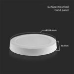 LED Panel Επιφανειακό Στρογγυλό 24W Φ300 V-TAC 2500lm Θερμό Λευκό 3000K – 7879
