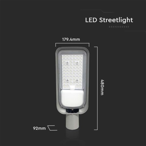 Φωτιστικό Δρόμου LED 100W 6500K IP65 Μαύρου Χρώματος V-TAC – 7891