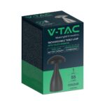 LED Επαναφορτιζόμενο Πορτατίφ V-TAC Μαύρο Σώμα Dimmable CCT – 7895