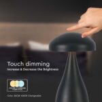 LED Επαναφορτιζόμενο Πορτατίφ V-TAC Μαύρο Σώμα Dimmable CCT – 7895