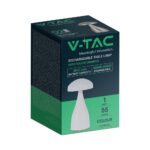 LED Επαναφορτιζόμενο Πορτατίφ V-TAC Λευκό Σώμα Dimmable CCT – 7896