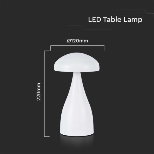 LED Επαναφορτιζόμενο Πορτατίφ V-TAC Λευκό Σώμα Dimmable CCT – 7896