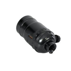 GloboStar® 78967 Ντουί Vintage Industrial Retro E27 με Διακόπτη ON/OFF – Μαύρο – Μ5.5 x Π3.6 x Υ7cm