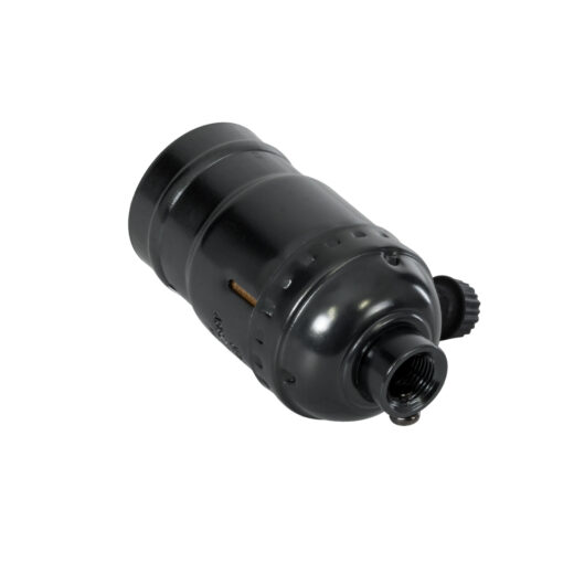 GloboStar® 78967 Ντουί Vintage Industrial Retro E27 με Διακόπτη ON/OFF – Μαύρο – Μ5.5 x Π3.6 x Υ7cm