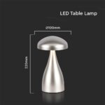 LED Επαναφορτιζόμενο Πορτατίφ V-TAC Champagne Gold Σώμα Dimmable CCT – 7897