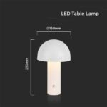 LED Επαναφορτιζόμενο Πορτατίφ V-TAC Λευκό Σώμα Dimmable CCT – 7899