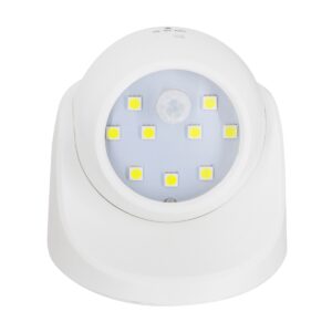 GloboStar® 79000 Λευκό Φωτιστικό Μπαταρίας σε Σχήμα Κάμερας LED SMD 3W 300lm με Αισθητήρα Ημέρας-Νύχτας και PIR Αισθητήρα Κίνησης Ψυχρό Λευκό 6000K