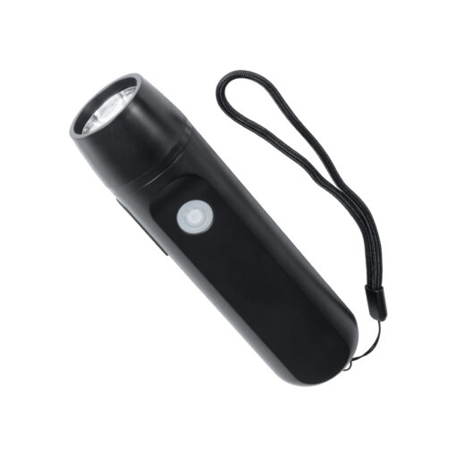 GloboStar® 79021 Φορητός Φακός Χειρός CREE LED 3W 240lm – με Επαναφορτιζόμενη Μπαταρία 1400mAh & Χειροκίνητο Φορτιστή Δυναμό – Ψυχρό Λευκό 6000K – Φ4.1 x Υ15cm