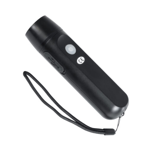 GloboStar® 79021 Φορητός Φακός Χειρός CREE LED 3W 240lm – με Επαναφορτιζόμενη Μπαταρία 1400mAh & Χειροκίνητο Φορτιστή Δυναμό – Ψυχρό Λευκό 6000K – Φ4.1 x Υ15cm