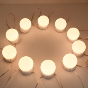 Σετ 10 Λάμπες Φωτισμού για Καθρέφτη Μακιγιάζ LED 8W GloboStar  Ρυθμιζόμενο Λευκό με Τροφοδοσία USB-79047GS