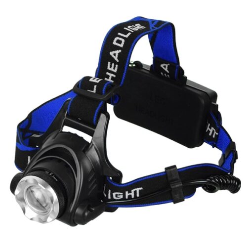 GloboStar® 79055 Φακός Κεφαλής Επαναφορτιζόμενος LED CREE XML2-T6 Chip 10 Watt 1800 lm με 2 x 18650 Μπαταρίες 5200mAh Ψυχρό Λευκό 6000 K