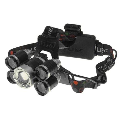 GloboStar® 79059 Φακός Κεφαλής Επαναφορτιζόμενος LED CREE XML2-T6 Chip 50 Watt 5000 lm με 2 x 18650 Μπαταρίες 5200mAh Ψυχρό Λευκό 6000 K