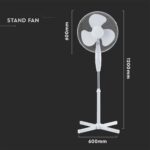 Επιδαπέδιος Ανεμιστήρας 16 Inch Λευκός 40W V-TAC – 7922