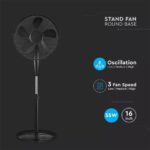 Επιδαπέδιος Ανεμιστήρας 16 Inch Μαύρος 55W V-TAC – 7923
