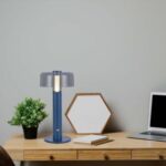 LED φωτιστικό γραφείου 1W επαναφορτιζόμενο 3000Κ θερμό λευκό με μπλε σώμα dimmable V-TAC – 7942
