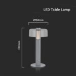 LED φωτιστικό γραφείου 1W επαναφορτιζόμενο 3000Κ θερμό λευκό με γκρι σώμα dimmable V-TAC – 7944