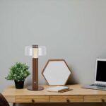 LED φωτιστικό γραφείου 1W επαναφορτιζόμενο 3000Κ θερμό λευκό με καφέ σώμα dimmable V-TAC – 7945