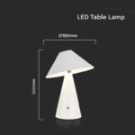 LED φωτιστικό γραφείου 3W επαναφορτιζόμενο 3σε1 CCT με λευκό σώμα dimmable V-TAC – 7948
