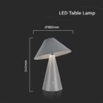 LED φωτιστικό γραφείου 3W επαναφορτιζόμενο 3σε1 CCT με γκρι σώμα dimmable V-TAC – 7949