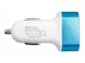 Globostar® 79503 Μπλε Φορτιστής Αυτοκινήτου DC 12-24V με 3 Εξόδους USB DC 5V Max 3.1A 20W και Καλώδιο USB σε Type-C