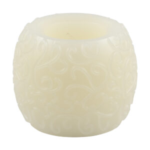 GloboStar® CANDLE 79537 Διακοσμητικό Realistic Κερί με LED Εφέ Κινούμενης Φλόγας – Μπαταρίας 3 x LR1130 Θερμό Λευκό 2700K Μπεζ D6 x H5cm