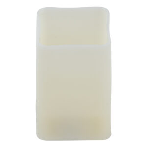 GloboStar® CANDLE 79539 ΣΕΤ 12 x Διακοσμητικά Realistic Κεράκια με LED Εφέ Κινούμενης Φλόγας – Μπαταρίας 12 x CR2032 Θερμό Λευκό 2700K Μπεζ L3.7 x W3.7 x H5.5cm