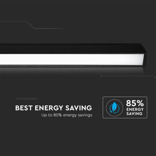 LED Μαγνητικό Φωτιστικό Ράγας 20W V-TAC Μαύρο CRI 90 24V 100° Φυσικό 4000K – 7955