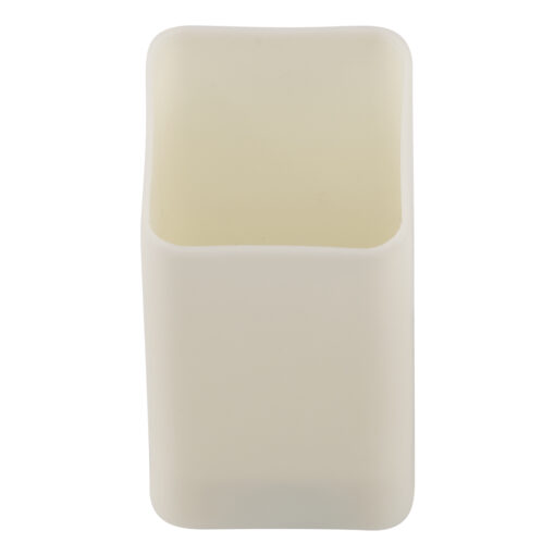 GloboStar® CANDLE 79540 ΣΕΤ 12 x Διακοσμητικά Realistic Κεράκια με LED Εφέ Κινούμενης Φλόγας – Μπαταρίας 12 x CR2032 Θερμό Λευκό 2700K Μπεζ L3.7 x W3.7 x H7.5cm