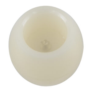 GloboStar® CANDLE 79549 ΣΕΤ 2 x Διακοσμητικά Realistic Κεράκια με LED Εφέ Κινούμενης Φλόγας – Μπαταρίας 12 x CR2032 Θερμό Λευκό 2700K Μπεζ D6 x H5cm
