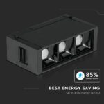 LED Μαγνητικό Φωτιστικό Ράγας 3W V-TAC Μαύρο CRI 90 24V 30° Φυσικό 4000K – 7961