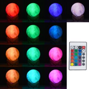 GloboStar® CALLISTO 79615 Μοντέρνο Επιτραπέζιο Φωτιστικό Πορτατίφ LED 2W 100lm 360° DC 5V – Εναλλαγή Φωτισμού μέσω Τηλεχειριστηρίου & Αφής – Dimmable – RGBW – Φ10 x Υ13.5 – Πολύχρωμο