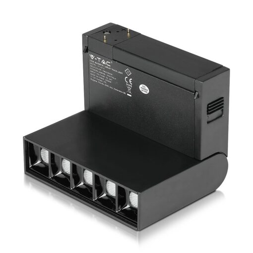 LED Μαγνητικό Φωτιστικό Ράγας 10W V-TAC Μαύρο CRI 90 24V 30° Θερμό 3000K – 7962