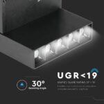LED Μαγνητικό Φωτιστικό Ράγας 10W V-TAC Μαύρο CRI 90 24V 30° Θερμό 3000K – 7962