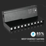 LED Μαγνητικό Φωτιστικό Ράγας 20W V-TAC Μαύρο CRI 90 24V 30° Φυσικό 4000K – 7965
