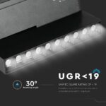 LED Μαγνητικό Φωτιστικό Ράγας 20W V-TAC Μαύρο CRI 90 24V 30° Φυσικό 4000K – 7965